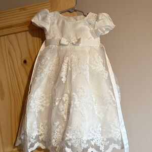 Elegant White Lace Kids Formal Dress